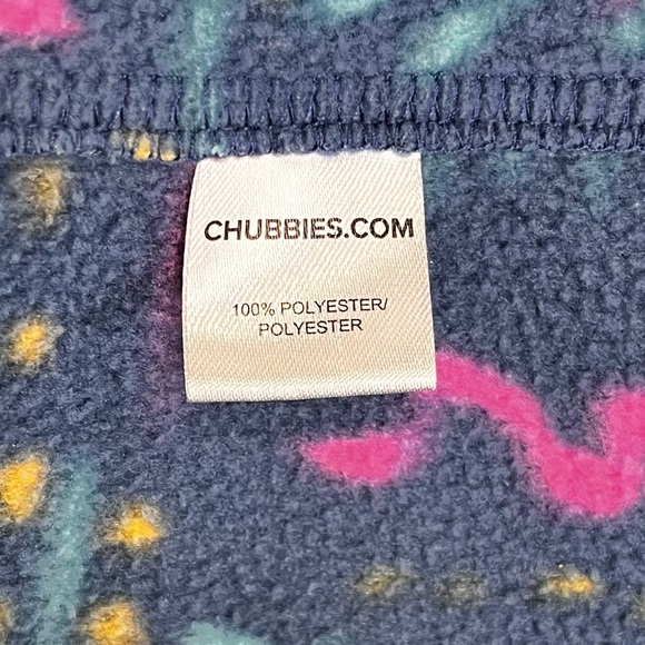 Chubbies Men Large Sweater The Chilly Vibe Quarter Zip Fleece Pullover Jacket L - Picture 9 of 16